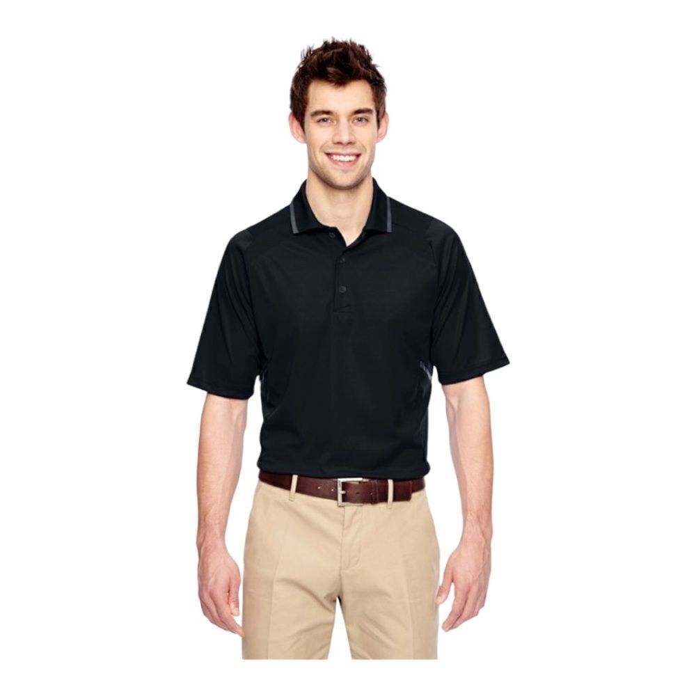 Ash City Extreme Men's Black Eperformance Propel Interlock Polo Shirt